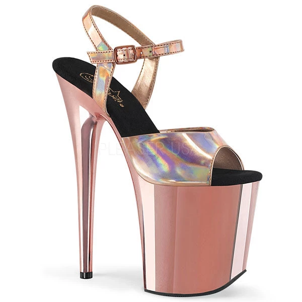 Pleaser High Heels Flamingo-809HG Metallic Platform Sandals 3 Pleaser High Heels Flamingo-809HG Metallic Platform Sandals