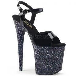 Pleaser Flamingo-809LG Glitter 8" Platform Sandal Platform Sandals