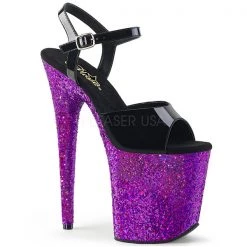 Pleaser Flamingo-809LG Glitter 8" Platform Sandal
