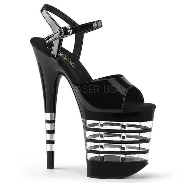 Pleaser Flamingo-809LN Striped 8" Platform Sandal Platform Sandals 3 Pleaser Flamingo-809LN Striped 8" Platform Sandal Platform Sandals