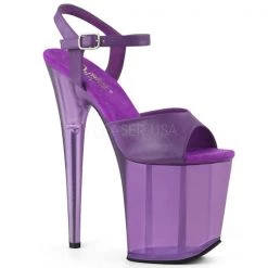 Pleaser Flamingo-809T Frosted 8" Platform Heels