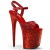 Pleaser Flamingo-810LG 8" Glitter Platform Heels Platform Sandals