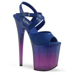 Pleaser Flamingo-822T Blue 8" Platform Heels