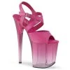 Pleaser Flamingo-822T Pink 8" Platform Heels