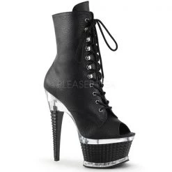Pleaser Illusion-1021 Open Toe 6 1/2" Ankle Boots