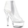 Pleaser Kiss-1023 Clear 6" Ankle Boots High Heels 2 Pleaser Kiss-1023 Clear 6" Ankle Boots High Heels