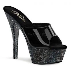 Pleaser Kiss-201MG Glitter 6" Platform Slide Sandals