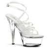 Pleaser Kiss-206 Clear 6" Platform Sandal