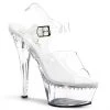 Pleaser Kiss-208LS Clear Platform Sandal High Heels