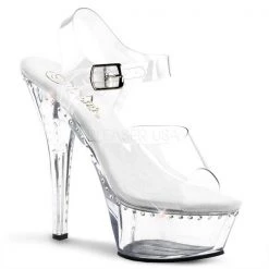 Pleaser Kiss-208LS Clear Platform Sandal High Heels