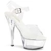 Pleaser Kiss-208VL Clear 6" Platform Sandal High Heels