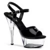 Pleaser Kiss-209 Clear Heel 6" Platform Sandal