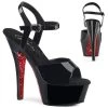 Pleaser Kiss-209CRS 6" Rhinestone Platform Heels High Heels