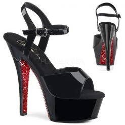 Pleaser Kiss-209CRS 6" Rhinestone Platform Heels High Heels
