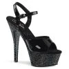 Pleaser High Heels Kiss-209MG Glitter 6" Platform Sandal 1 Pleaser High Heels Kiss-209MG Glitter 6" Platform Sandal
