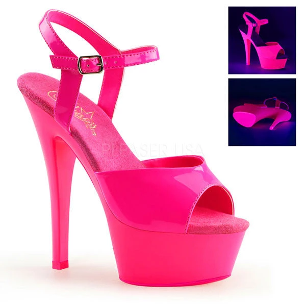 Pleaser Kiss-209UV Neon 6" Platform Sandal 3 Pleaser Kiss-209UV Neon 6" Platform Sandal