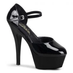 Pleaser Kiss-248 Black 6" Platform Heels High Heels