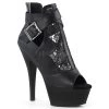 Pleaser High Heels Kiss-257 Black Lace Ankle Bootie