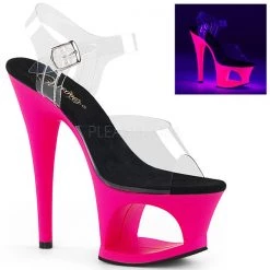 Pleaser High Heels Moon-708UV Neon 7" Platform Heels