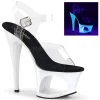 Pleaser High Heels Moon-708UV Neon 7" Platform Heels