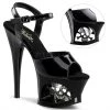 Pleaser High Heels Moon-709SK Skull Cut-out Platform Heels