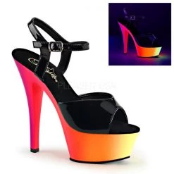 Pleaser Platform Sandals Rainbow-209UV Ankle Strap Platform Heels