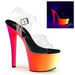 Pleaser Rainbow-308UV 7" Platform Sandal