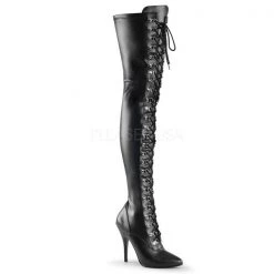 Pleaser Boots Seduce-3024 Lace-up Thigh High Boot