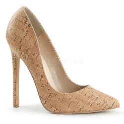 Pleaser Sexy-20 Cork Stiletto Heel Pumps
