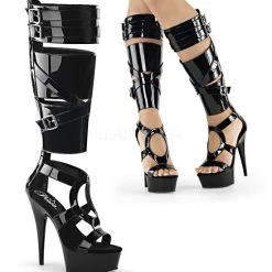 Pleaser Knee High 6" Platform Sandals
