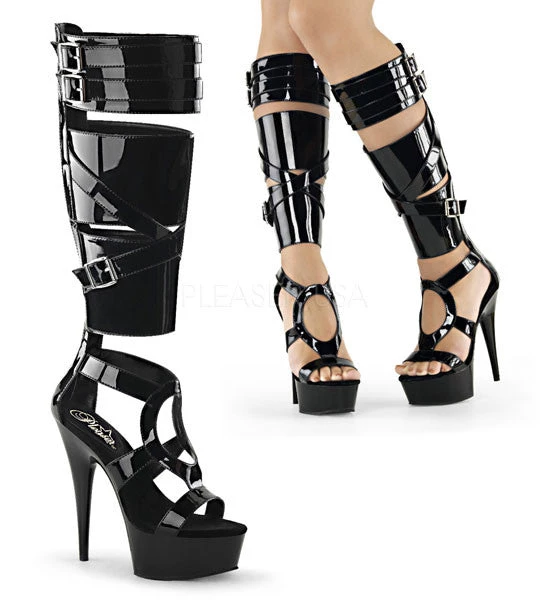Pleaser Knee High 6" Platform Sandals 4 Pleaser Knee High 6" Platform Sandals
