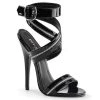 Devious Domina-119 Zipper-Strap Stiletto Heel Sandal