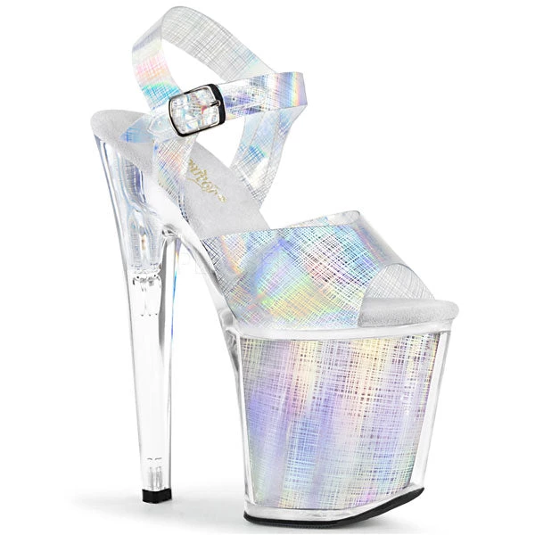 Pleaser Xtreme-808N-CRHM 8" Platform Sandals 3 Pleaser Xtreme-808N-CRHM 8" Platform Sandals