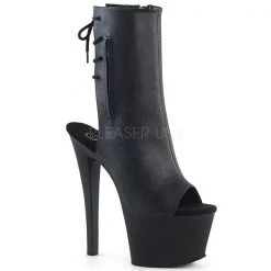 Pleaser Sky-1018 Black Stiletto Heel Boots