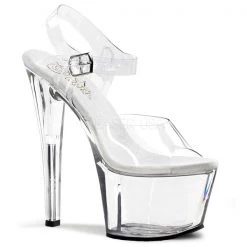 Pleaser Sky-308 Clear 7" Platform Heels High Heels