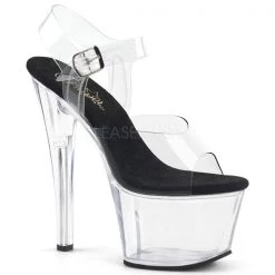 Pleaser Sky-308 Clear 7" Platform Heels High Heels