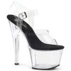 Pleaser Sky-308 Clear 7" Platform Heels High Heels 1 Pleaser Sky-308 Clear 7" Platform Heels High Heels