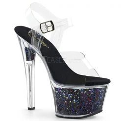 Pleaser Sky-308GF Hologram Glitter Platform Heels High Heels