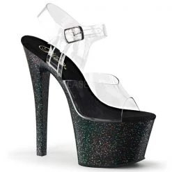 Pleaser Sky-308MG Glitter 7" Platform Heels High Heels