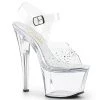 Pleaser Sky-308SD Clear 7" Platform Heels High Heels