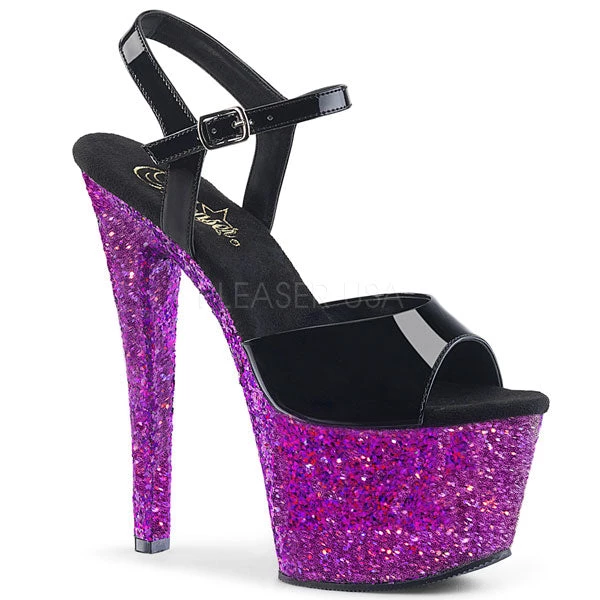 Pleaser Sky-309LG Purple Glitter Platform Heels High Heels 3 Pleaser Sky-309LG Purple Glitter Platform Heels High Heels