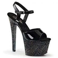 Pleaser High Heels Sky-309MG Black Glitter Platform Heels