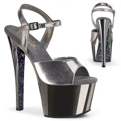 Pleaser Sky-309TTG Metallic Platform Sandals