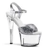 Pleaser Sky-310 Silver Platform Sandal