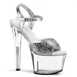 Pleaser Sky-310 Silver Platform Sandal