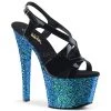 Pleaser High Heels Sky-330LG Glitter Platform Sandal