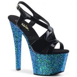 Pleaser High Heels Sky-330LG Glitter Platform Sandal