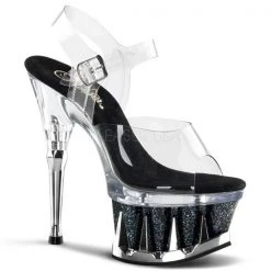 Pleaser Spiky-608MG Glitter Platform Sandal High Heels