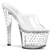 Pleaser Stardust-701 Clear Platform Slide 1 Pleaser Stardust-701 Clear Platform Slide
