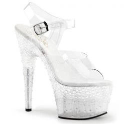 Pleaser High Heels Stardust-708-2 Frosted Platform Sandal